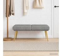 vidaXL Panchina a doppio strato Grigio Chiaro 120 x 45 x 46 cm Velluto