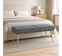 vidaXL Panchina a doppio strato Grigio Scuro 120 x 45 x 46 cm Velluto