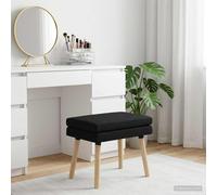 vidaXL Panchina a doppio strato Nero 60 x 40 x 46 cm Tessuto, Panchina moderna a due strati, imbottita e morbida, design robusto, gambe affusolate, legno ingegnerizzato, schiuma comoda
