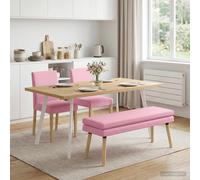 vidaXL Panchina a doppio strato Rosa 110 x 40 x 47 cm Tessuto