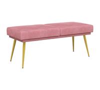vidaXL Panchina a doppio strato Rosa 120 x 45 x 46 cm Velluto