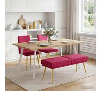 vidaXL Panchina a doppio strato Rosso Vino 120 x 45 x 46 cm Velluto