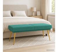 vidaXL Panchina a doppio strato Turchese 120 x 45 x 46 cm Velluto