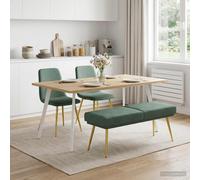 vidaXL Panchina a doppio strato Verde Mare 120 x 45 x 46 cm Velluto
