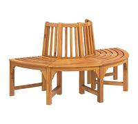 vidaXL Panchina Albero Semi Circolare Ø160 Legno Massello di Eucalipto, panchina per Albero Semi Circolare, Panca semitonda, Panca per Albero