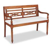 AX Panchina Giardino 2 Posti Legno Massello Batavia Teak 120x51.5x84cm New 43057