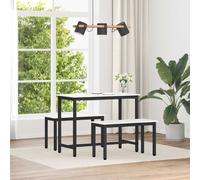 vidaXL panchina Bianco 80 x 35 x 45 cm Pino massello