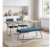 vidaXL panchina Blu 110 x 40 x 45 cm Velluto