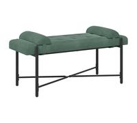 vidaXL Panchina con bottoni e cuscini Verde Mare 110 x 40 x 46 cm, Panchina moderna rettangolare, imbottita e morbida, per camera da letto, soggiorno, corridoio e sala da pranzo