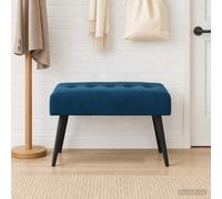 vidaXL Panchina con bottoni imbottiti Blu 60 x 40 x 45 cm Velluto
