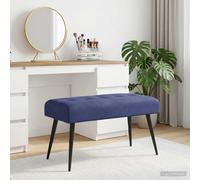 vidaXL Panchina con bottoni imbottiti Blu Polizia 80 x 40 x 46 cm