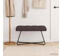 vidaXL Panchina con bottoni imbottiti Marrone Scuro 80 x 40 x 46 cm