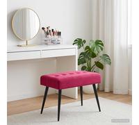 vidaXL Panchina con bottoni imbottiti Rosso Vino 60 x 40 x 45 cm