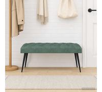vidaXL Panchina con bottoni imbottiti Verde Mare 110 x 40 x 46 cm