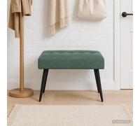 vidaXL Panchina con bottoni imbottiti Verde Mare 60 x 40 x 45 cm