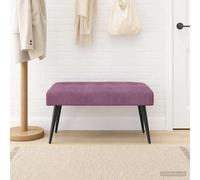 vidaXL Panchina con bottoni imbottiti Viola 80 x 40 x 46 cm Velluto