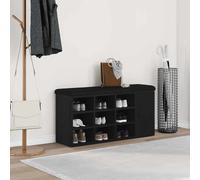 vidaXL Panchina con contenitore Rovere Nero 102 x 32 x 50 cm