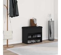 vidaXL Panchina con contenitore Rovere Nero 62 x 32 x 50 cm