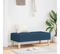 vidaXL panchina con cuscino Blu 113 x 57 x 39 cm Tessuto