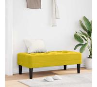 vidaXL panchina con cuscino Giallo 113 x 57 x 39 cm Velluto