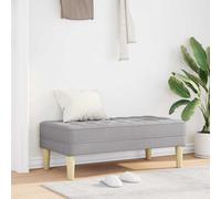 vidaXL panchina con cuscino Grigio Nuvola 113 x 57 x 39 cm Tessuto