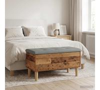 vidaXL Panchina con Cuscino Legno di quercia 82 x 42 x 46 cm