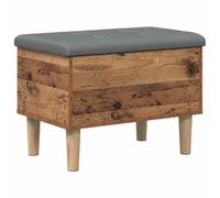 vidaXL Panchina con Cuscino Legno di quercia 62 x 42 x 46 cm