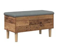 vidaXL Panchina con Cuscino Legno di quercia 82 x 42 x 46 cm