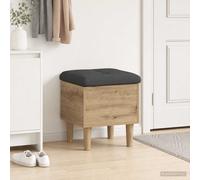vidaXL Panchina con Cuscino Rovere Artigianale 42 x 42 x 46 cm