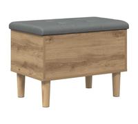 vidaXL Panchina con Cuscino Rovere Artigianale 62 x 42 x 46 cm