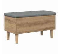 vidaXL Panchina con Cuscino Rovere Artigianale 82 x 42 x 46 cm