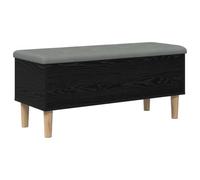 vidaXL Panchina con Cuscino Rovere Nero 102 x 42 x 46 cm