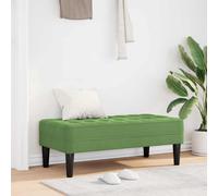 vidaXL panchina con cuscino Verde chiaro 113 x 57 x 39 cm Velluto