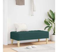 vidaXL panchina con cuscino Verde Scuro 113 x 57 x 39 cm Tessuto