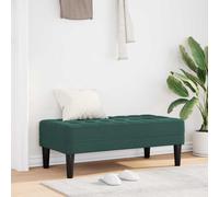vidaXL panchina con cuscino Verde Scuro 113 x 57 x 39 cm Velluto