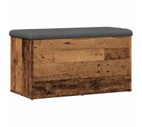 VidaXL Panchina con stoccaggio legno ingegnerizzato vecchio, 82 x 42 x 45 cm, panca scarpiera per corridoio