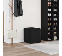 vidaXL Panchina Contenitore con cuscino Rovere nero 42 x 42 x 45 cm