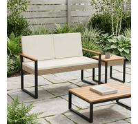 vidaXL Panchina da esterno 2 -Seater 107 x 61 x 80 cm polyrattan