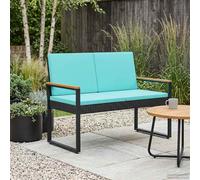 vidaXL Panchina da esterno 2 -Seater 107 x 61 x 80 cm polyrattan