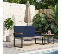 vidaXL Panchina da esterno 2 -Seater 107 x 61 x 80 cm polyrattan