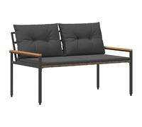 vidaXL Panchina da esterno 2 -Seater 116 x 67,5 x 72 cm polyrattan,