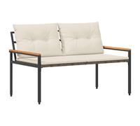 vidaXL Panchina da esterno 2 -Seater 116 x 67,5 x 72 cm polyrattan,