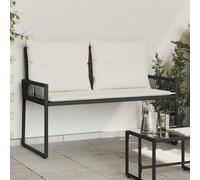 vidaXL Panchina da esterno 2 -Seater 4 pz 110 x 59 x 82 cm polyrattan