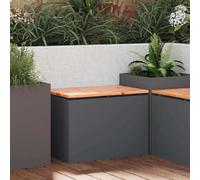 vidaXL Panchina da giardino Moderna da esterno Acciaio Antracite 60 x 40 x 43 cm