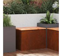 vidaXL Panchina da giardino 1 -Seater 60 x 40 x 43 cm acciaio corten
