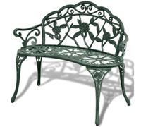 vidaXL Panchina da Giardino 100 cm in Alluminio Pressofuso Verde