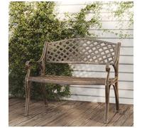 VIDAXL - Panchina da Giardino 102 cm in Alluminio Pressofuso Bronzo
