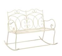 vidaXL Panchina da Giardino 104 cm in Ferro Bianco Anticato