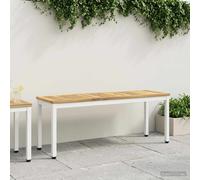 vidaXL Panchina da giardino 108,5 x 35 x 45 cm Bianco Rettangolare