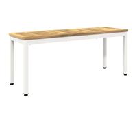 vidaXL Panchina da giardino 108,5 x 35 x 45 cm Bianco Rettangolare